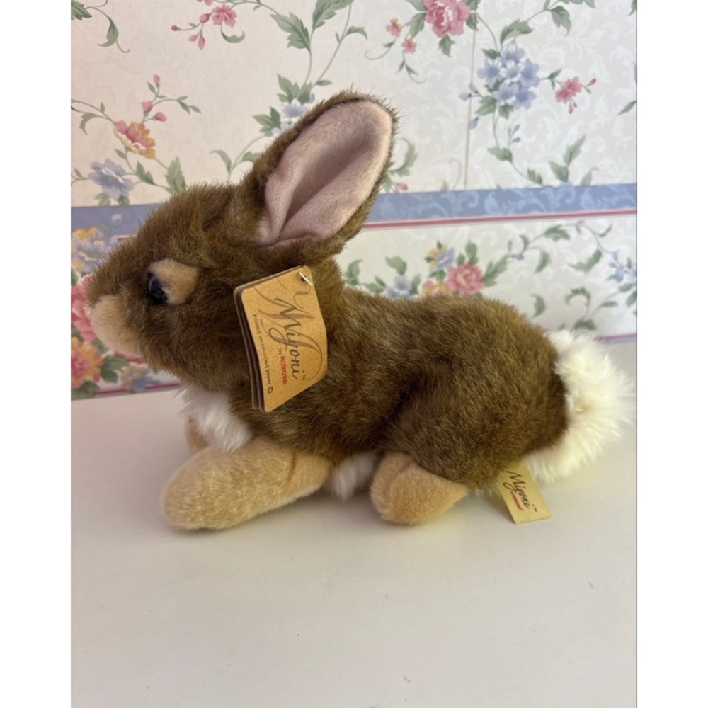 Miyoni by Aurora Brown Bunny Rabbit Plush Stuffed Animal Realistic 9 Inch NWT